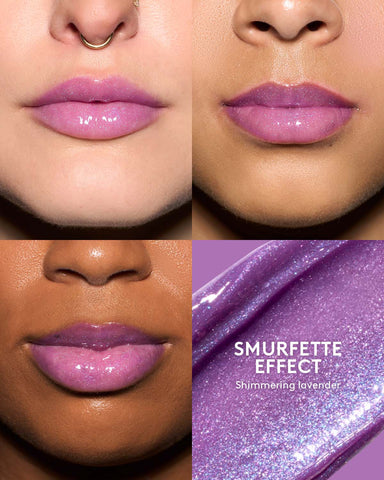 Smurfette Effect Gloss Bomb Universal Lip Luminizer + Keychain